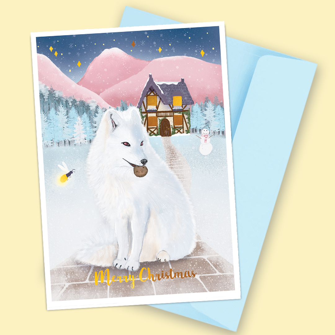 Archie Warm Cosy Village Card