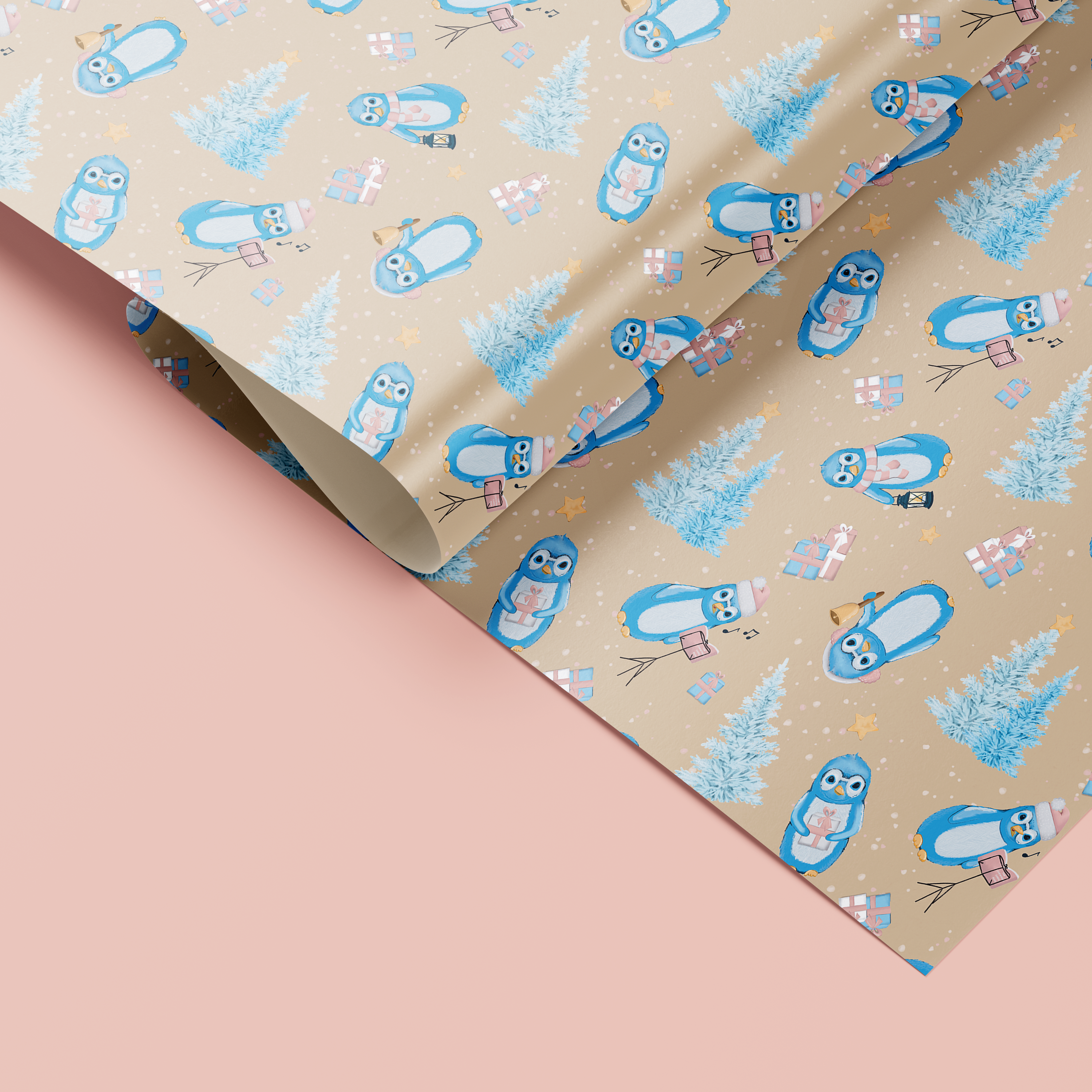 Bluw Penguin Gift Wrap