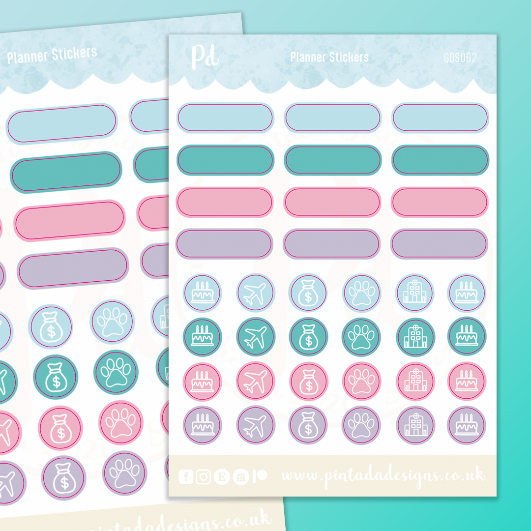 Planner Sticker Sheet Gems of the Sea Edition