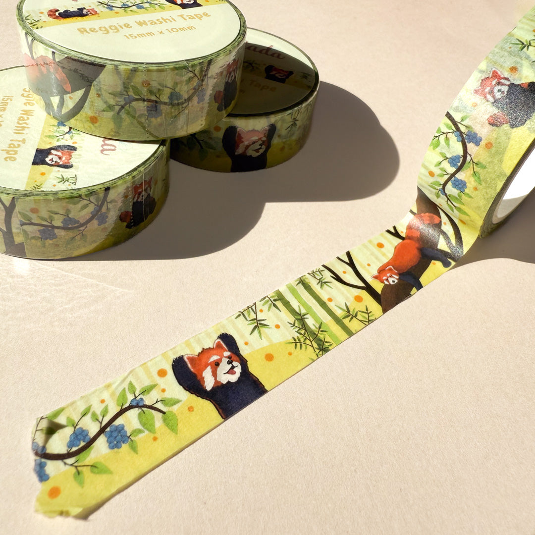 Reggie Red Panda Washi Tape