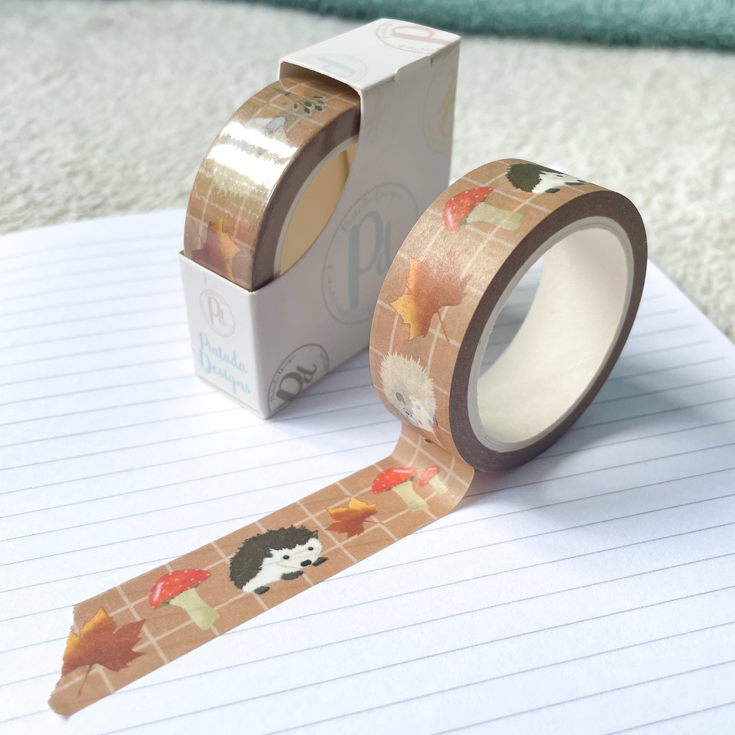 Hedgehog Mushroom Washi Tape