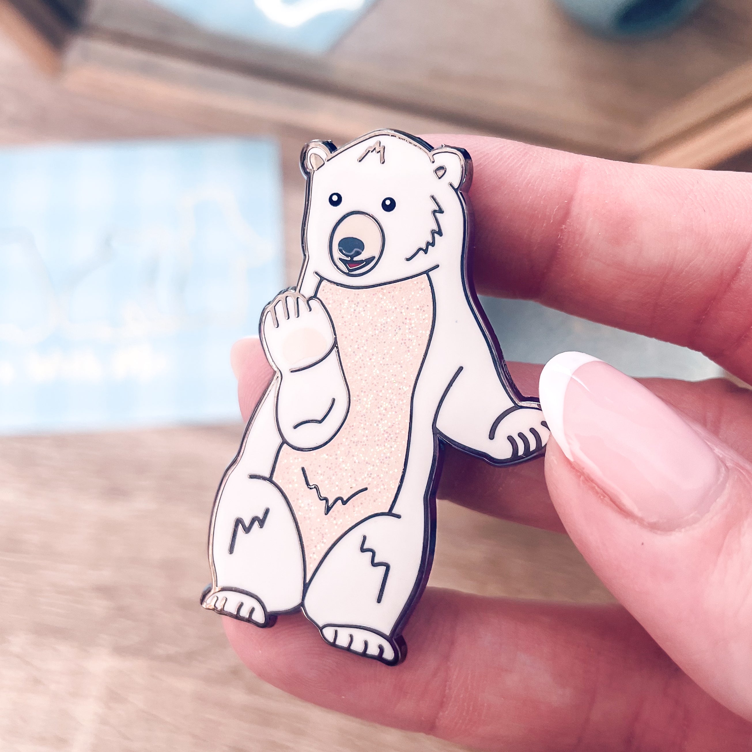Penelope the Polar Bear Enamel Pin