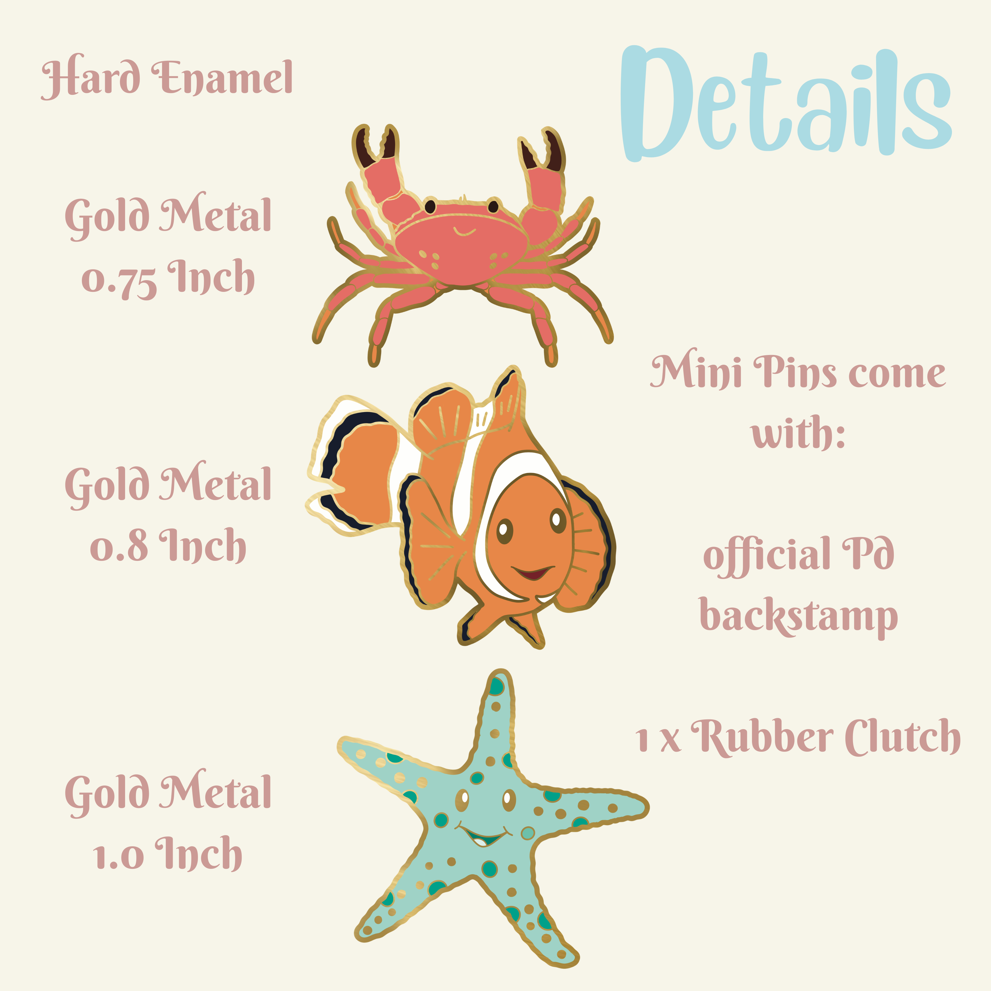 PRE ORDER Caspien Crab Mini Pin