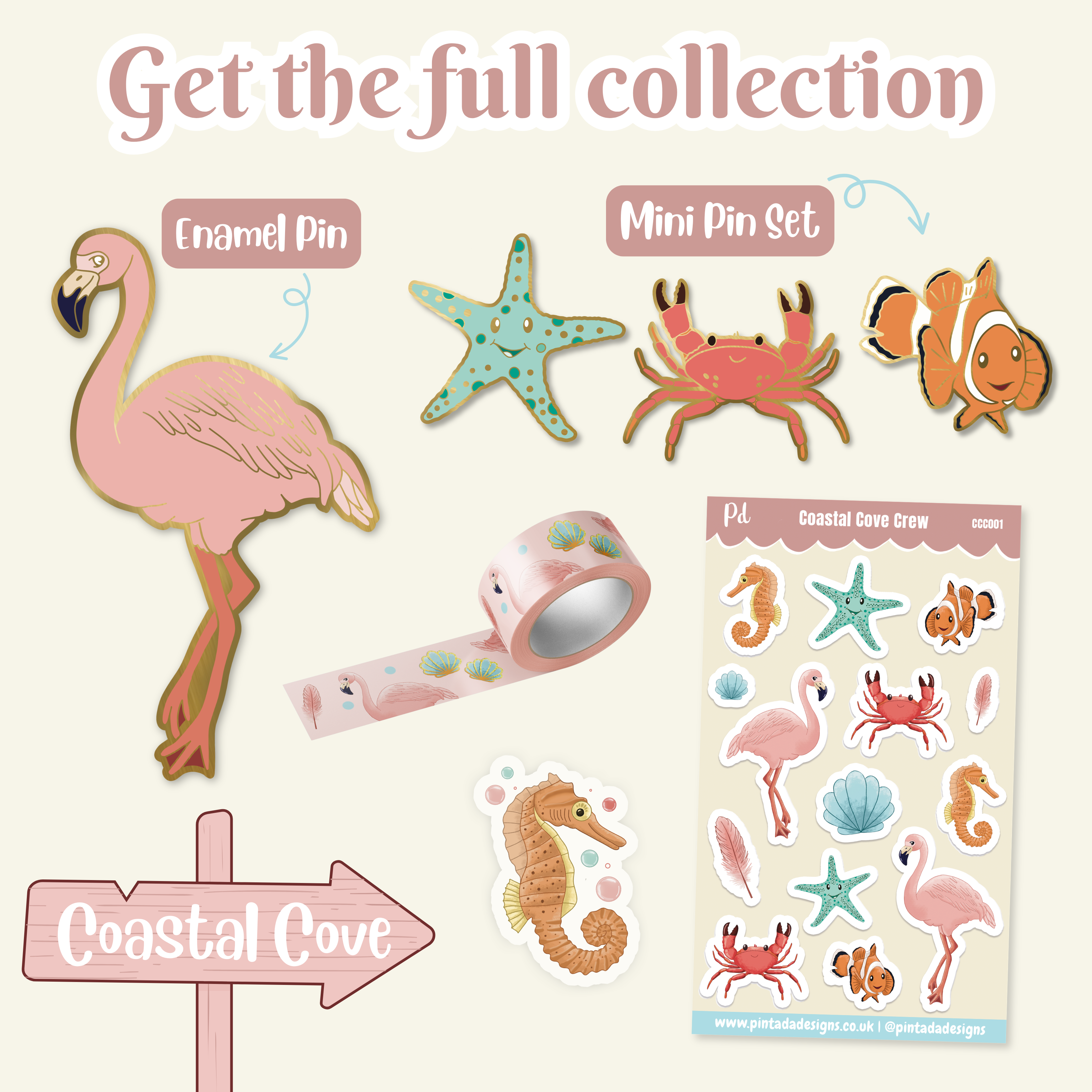 PRE ORDER Coastal Cove Crew Sticker Sheet