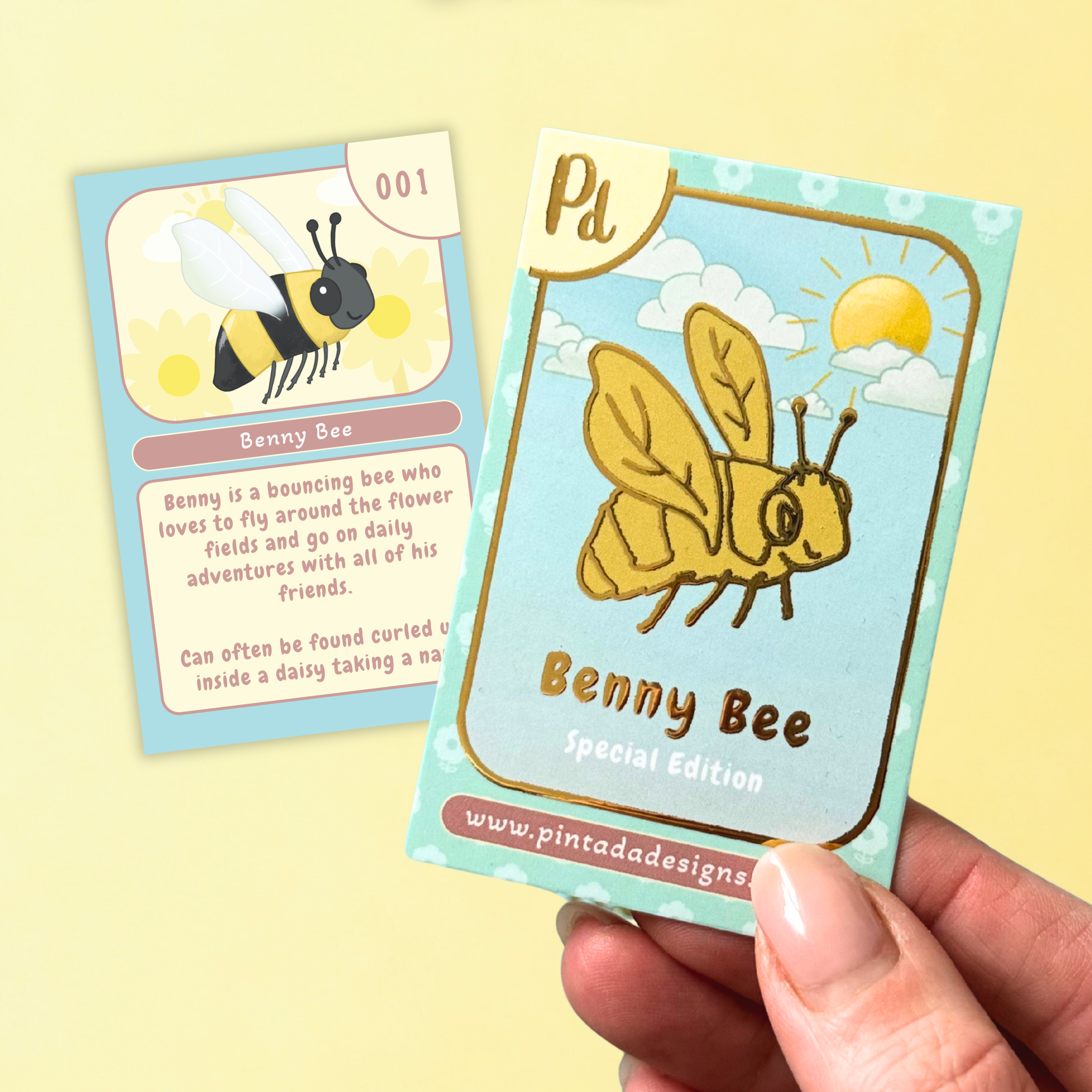 SPECIAL EDITION Gold Benny Bee Pin Badge