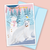 Archie with Snowman Card