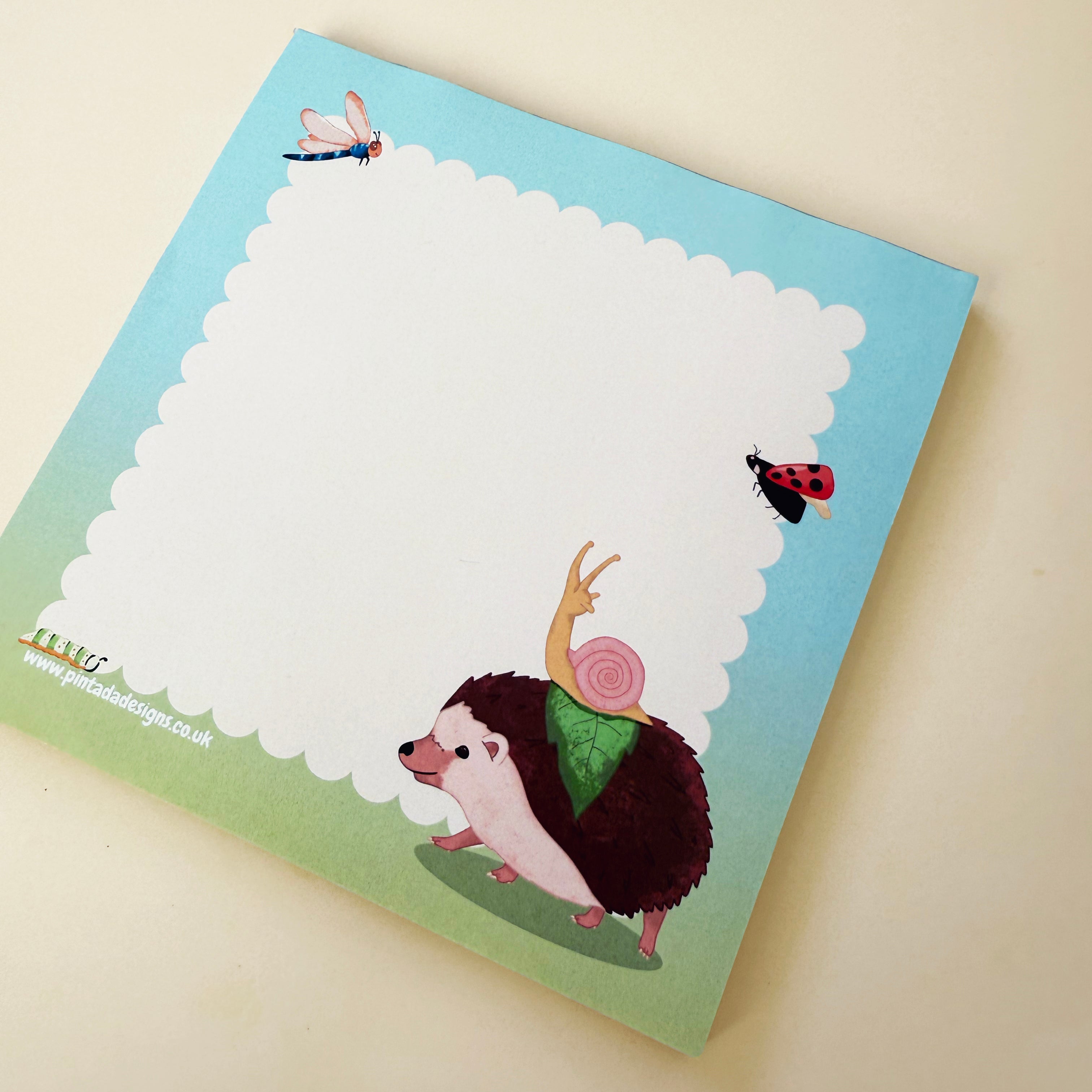 Flower Field Friends Square Notepad