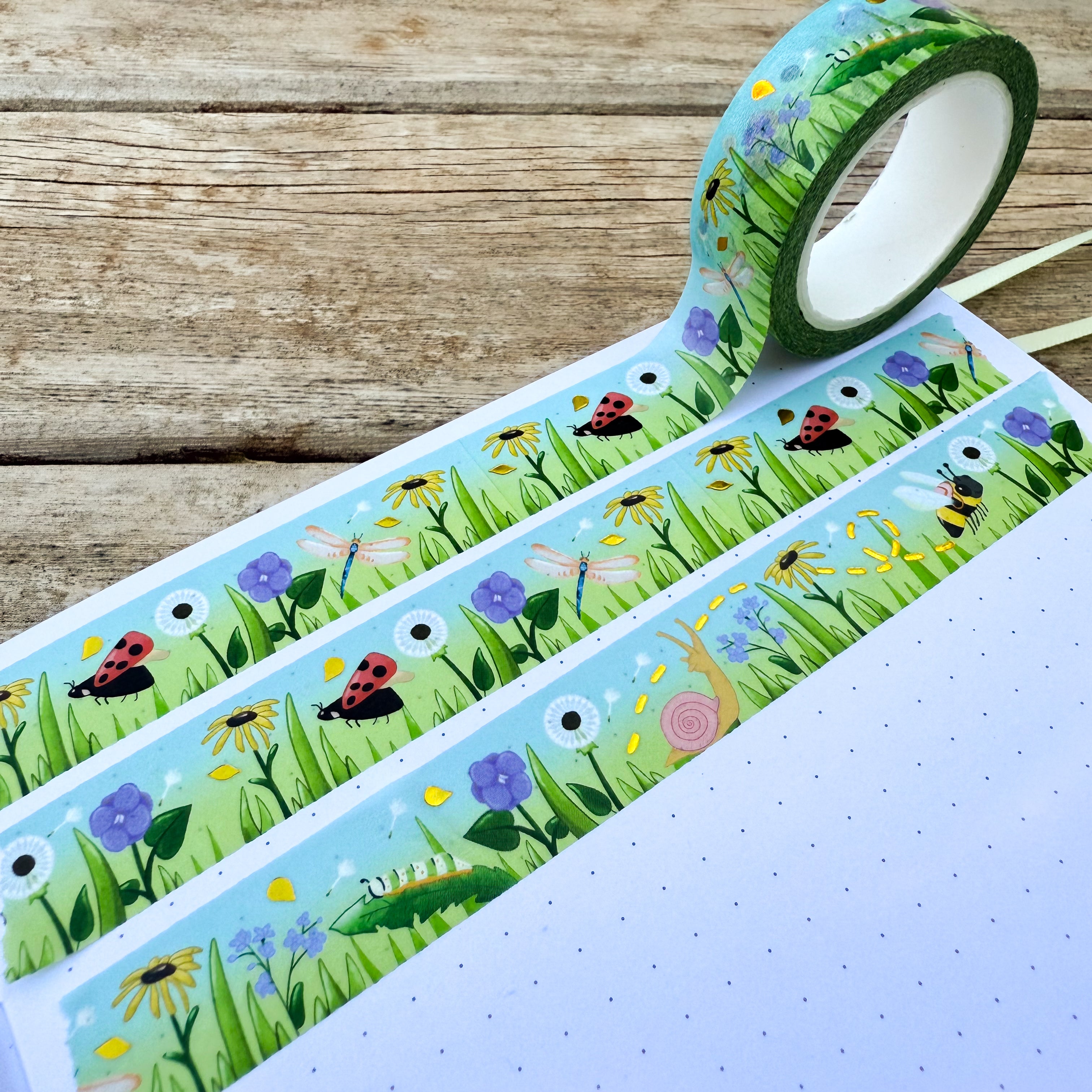 Flower Field Friends Washi Tape