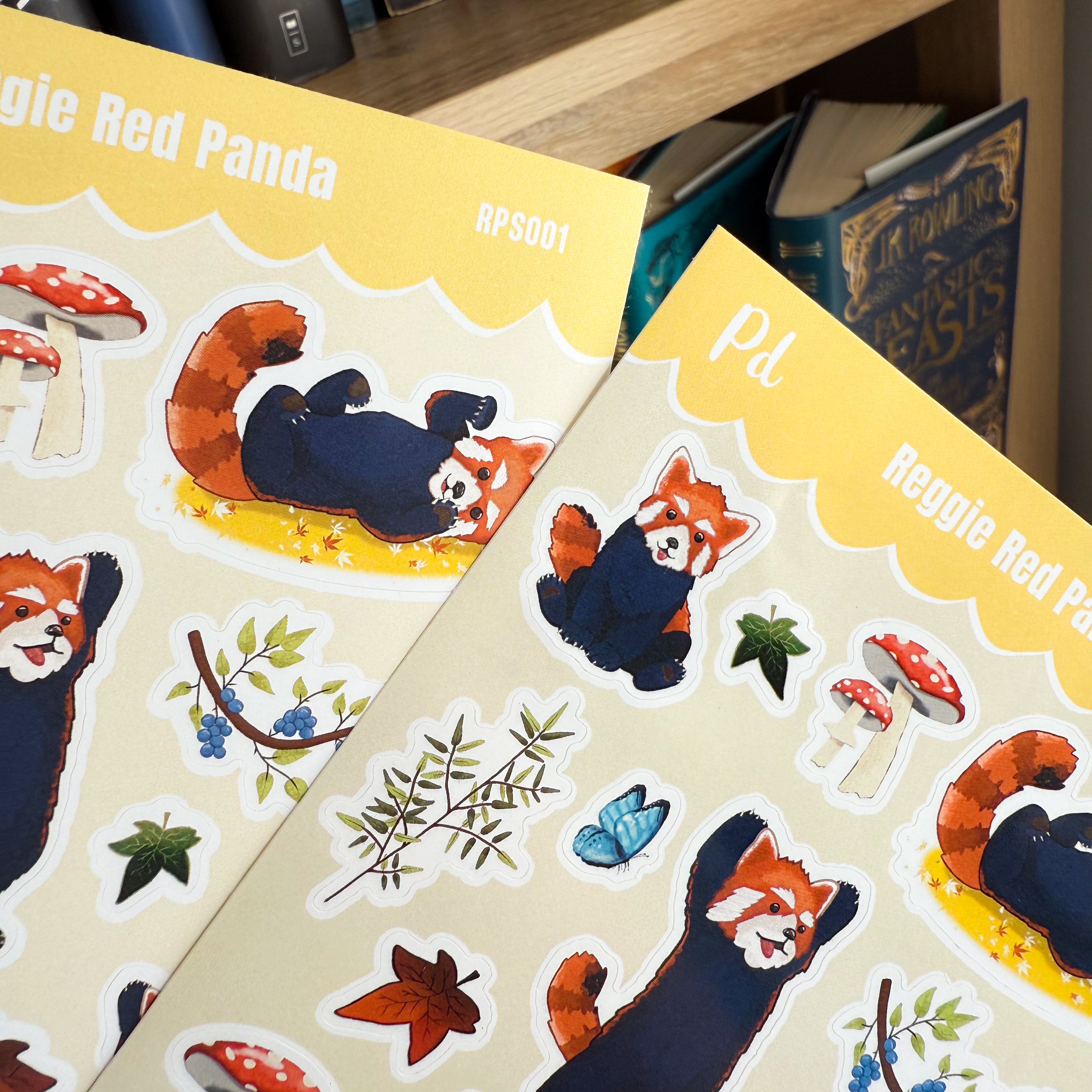 Reggie Red Panda Sticker Sheet