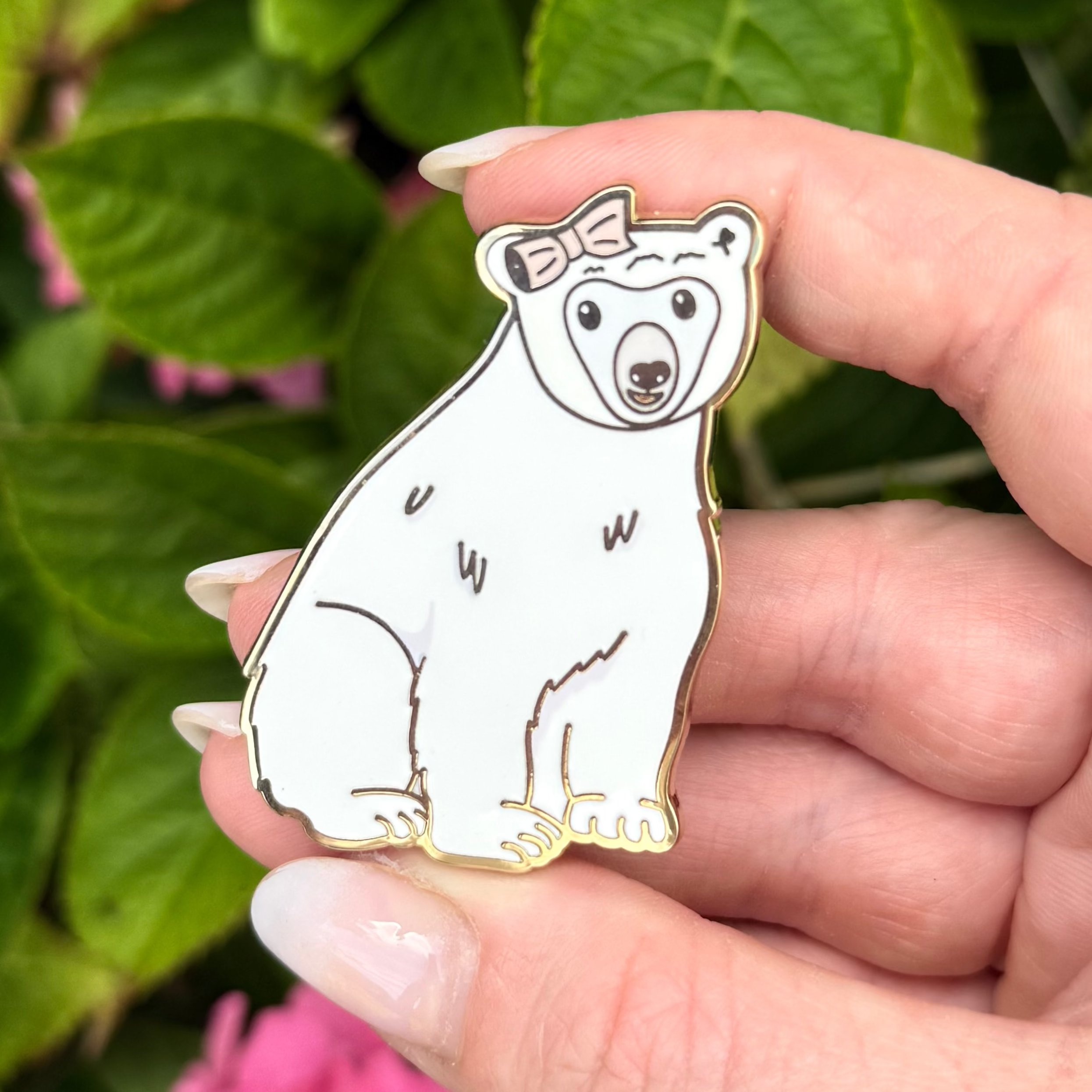 Penelope Polar Bear Enamel Pin (Generation 2)