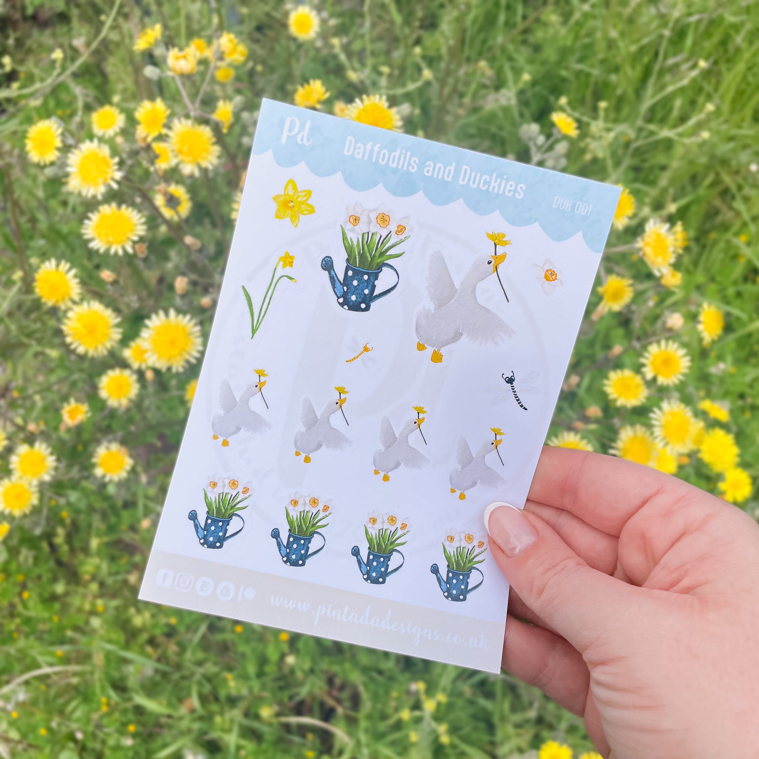 Daffodils and Duckies Sticker Sheet