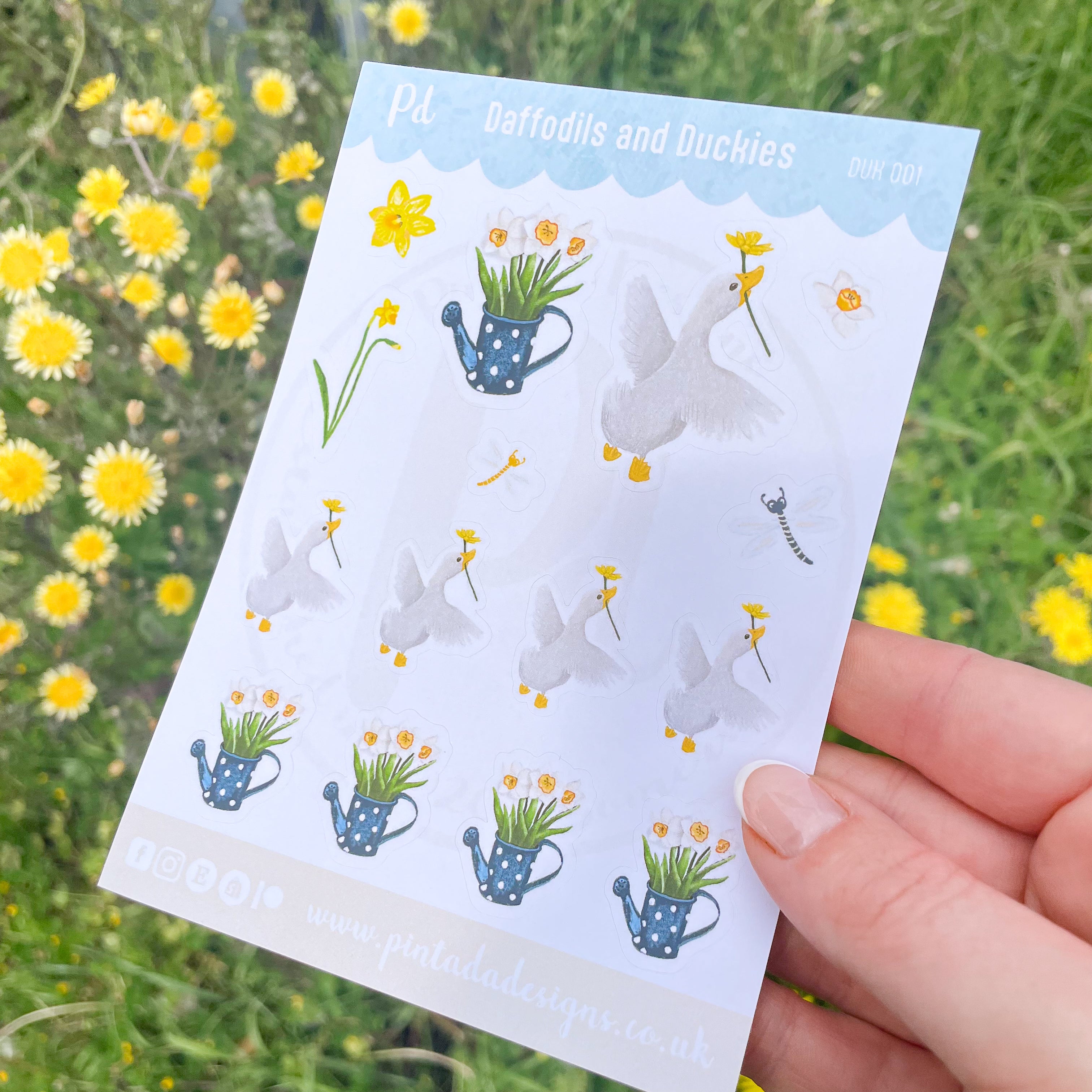 Daffodils and Duckies Sticker Sheet