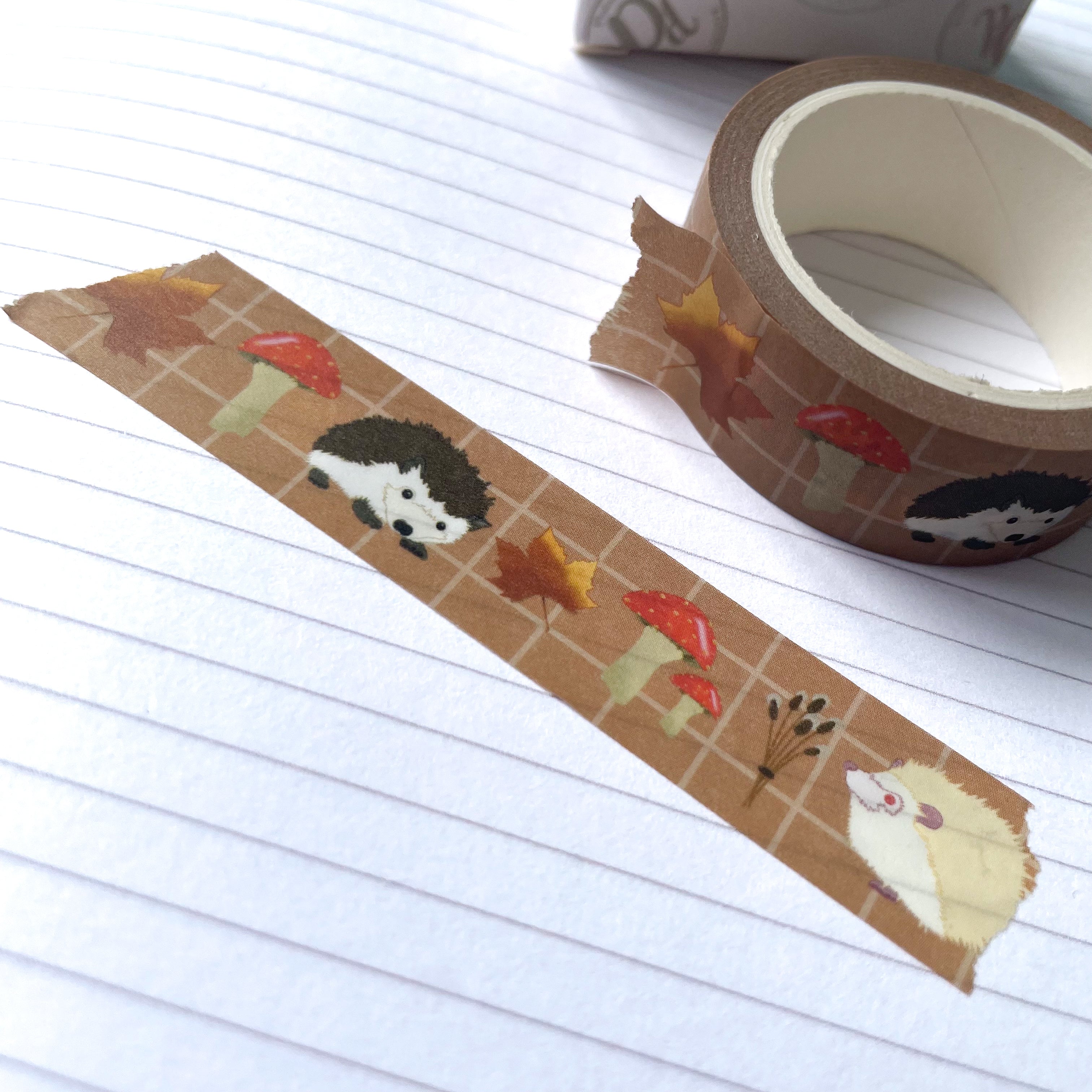 Hedgehog Mushroom Washi Tape