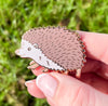 Hedgehog Rose Gold Enamel Pin