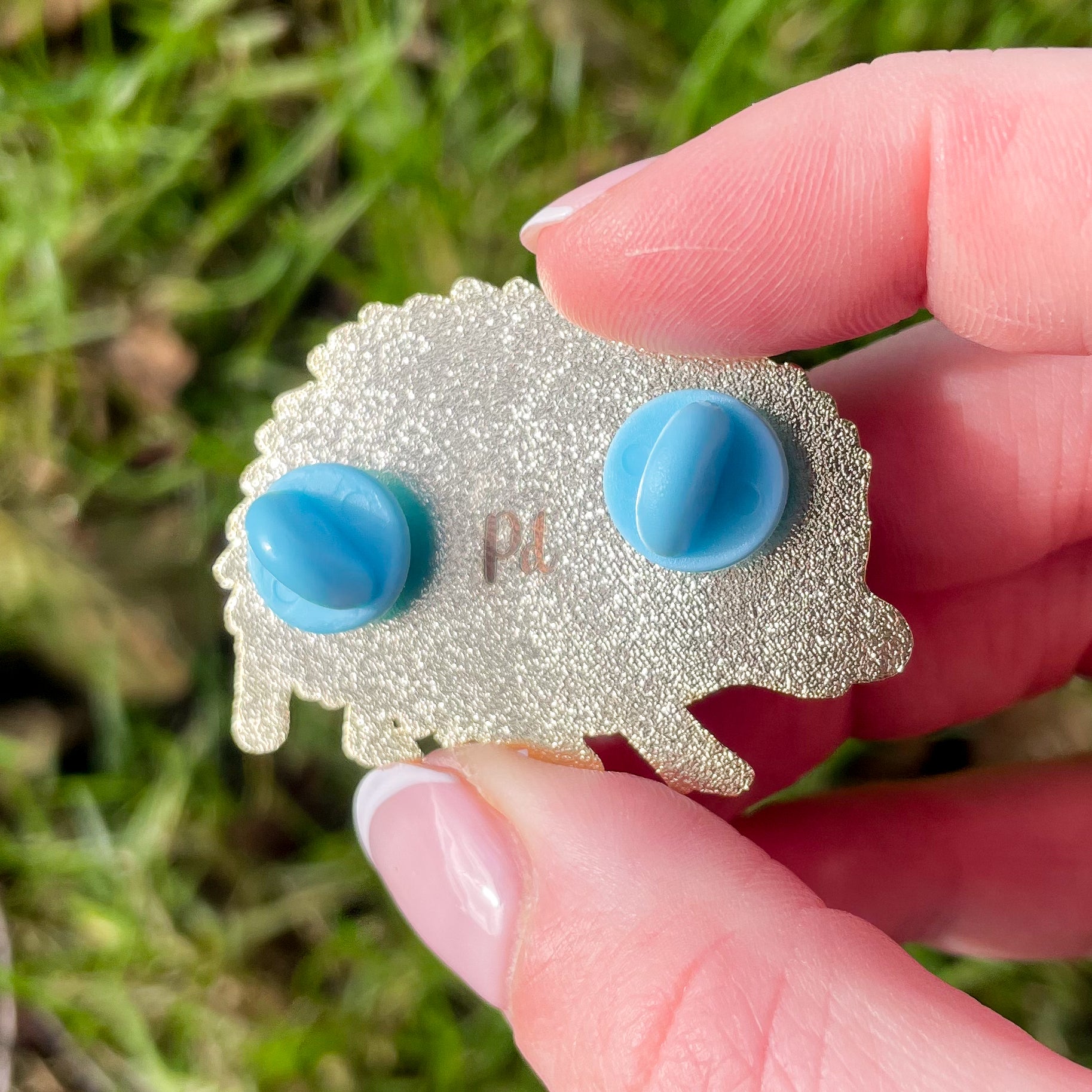 Albino Hedgehog Gold Enamel Pin