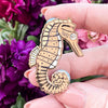 Amber Seahorse Enamel Pin