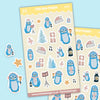 bluw Penguin Sticker Sheet