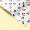 Robin Christmas Wrapping Paper with Gift Tags