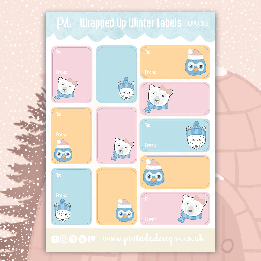 Wrapped Up Winter Gift Labels